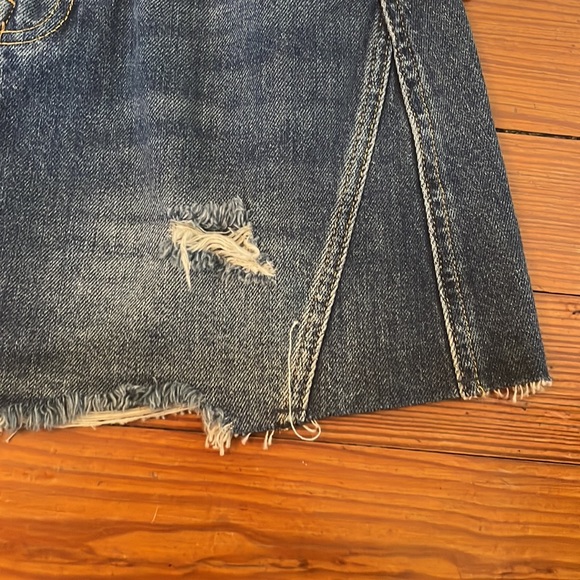 We The Free distressed mini jean skirt - Picture 7 of 16